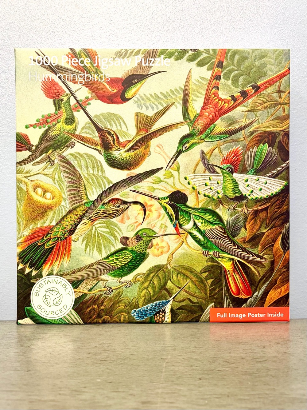 BEAUTIFUL 1,000 Piece Hummingbird Jigsaw Puzzle, Art by Ernst Haeckel 🍃